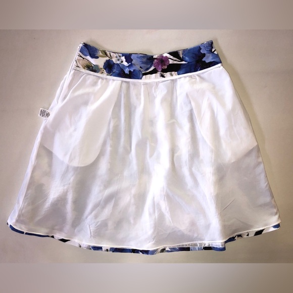 WHBM Floral Sateen Pleated Lined Skirt (2) - Picture 13 of 16